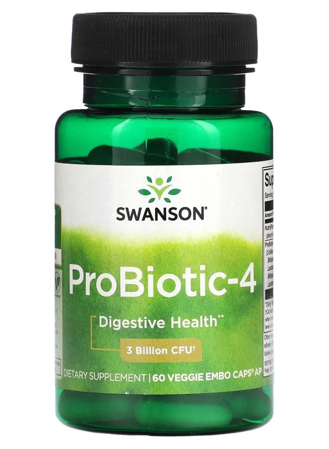 ProBiotic-4 3 Billion CFU 60 Veggie Embo Caps AP