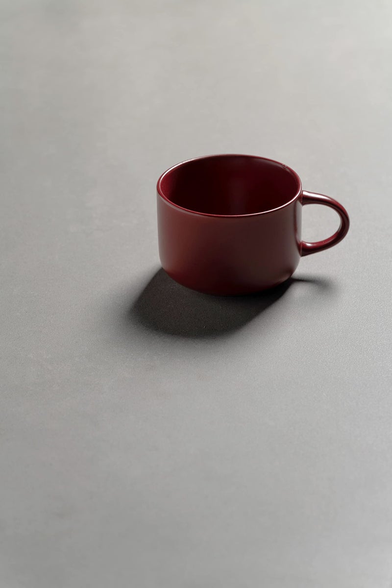 10 Strawberry Street Wazee Matte 4.75"/22 oz Oversized Mug, Set of 6, Red - Image 5