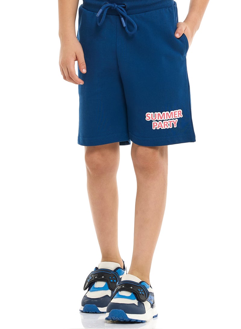 Victor and Jane Junior Boys' 2 Piece Sets with Matching Tshirt And Slogan Print Shorts and Elasticated Waist - Image 4