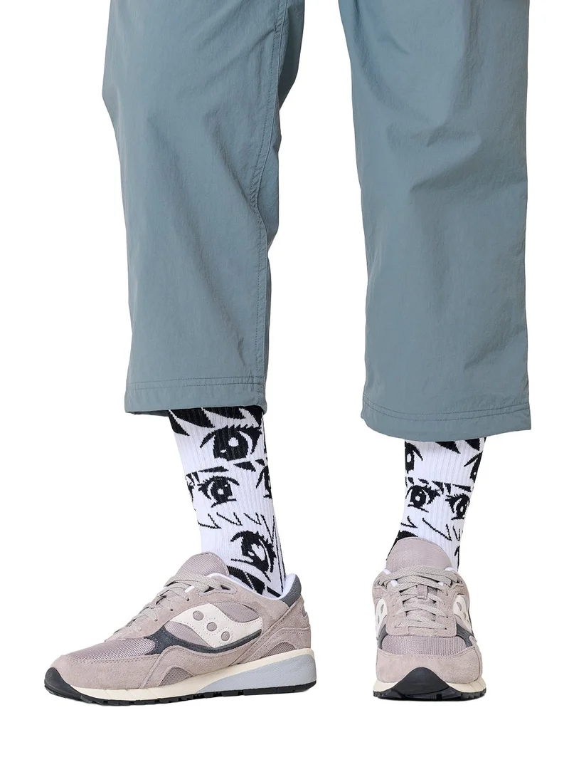 هابي سوكس جورب سنيكرز مخطط بطابع الأنمي