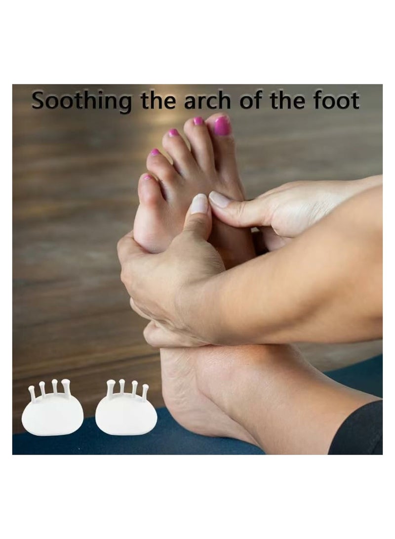 Generic 1 Pairs Toe Separators for Overlapping Toes Women White Calf Trainer Multifunctional Bunion Corrector Thin Leg Exerciser Suitable Having Plantar Fasciitis - Image 5