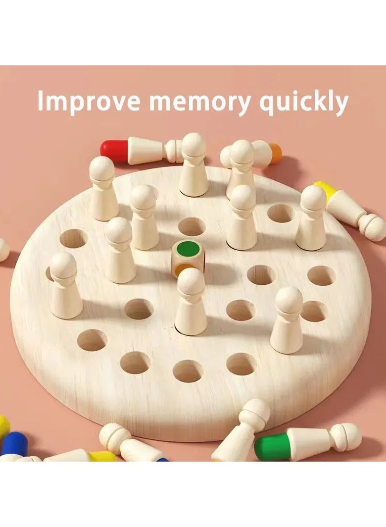 The Colorful Wooden Chess Memory Game is Useful For Focusing And Training Children To Activate Their Memory An Entertaining And Useful Educational Game For Children And The Elderly - Image 4