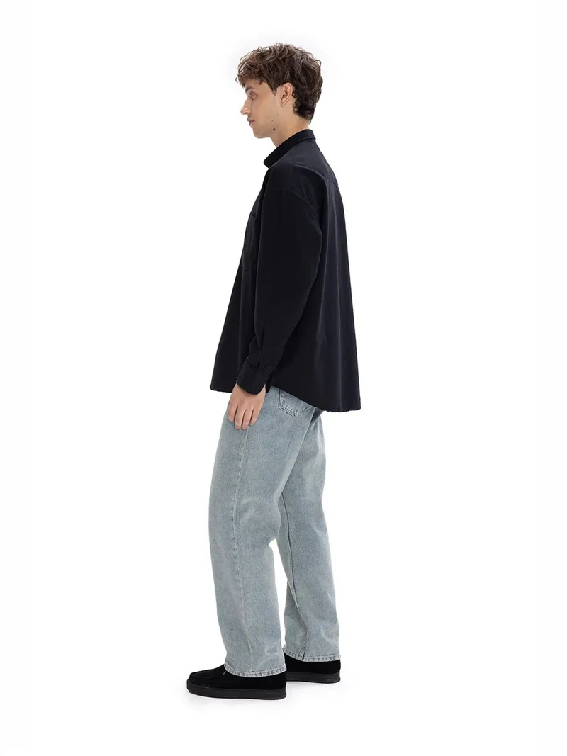 Giesto Navy Blue GIESTO Buttoned Long Sleeve Shirt for Men | Best Price UAE