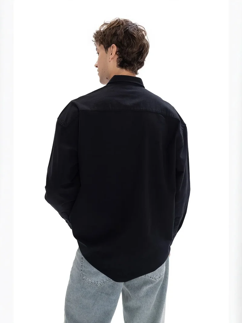 Giesto Navy Blue GIESTO Buttoned Long Sleeve Shirt for Men | Best Price UAE