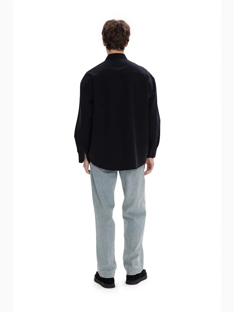 Giesto Navy Blue GIESTO Buttoned Long Sleeve Shirt for Men | Best Price UAE