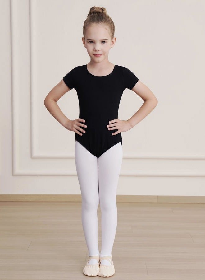 WEGETIT Leotards for Girls Ballet Dance Toddler Gymnastics, Black, 8-10 years - Image 2