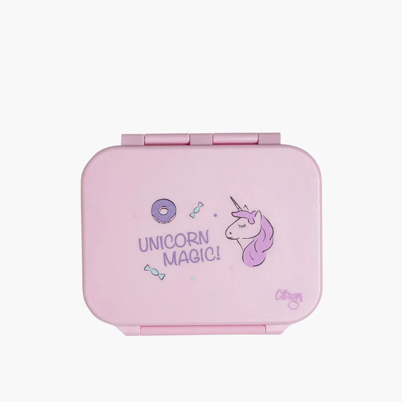 Citron Lunch Box-Unicorn-Printed-Rectangle-Lilac