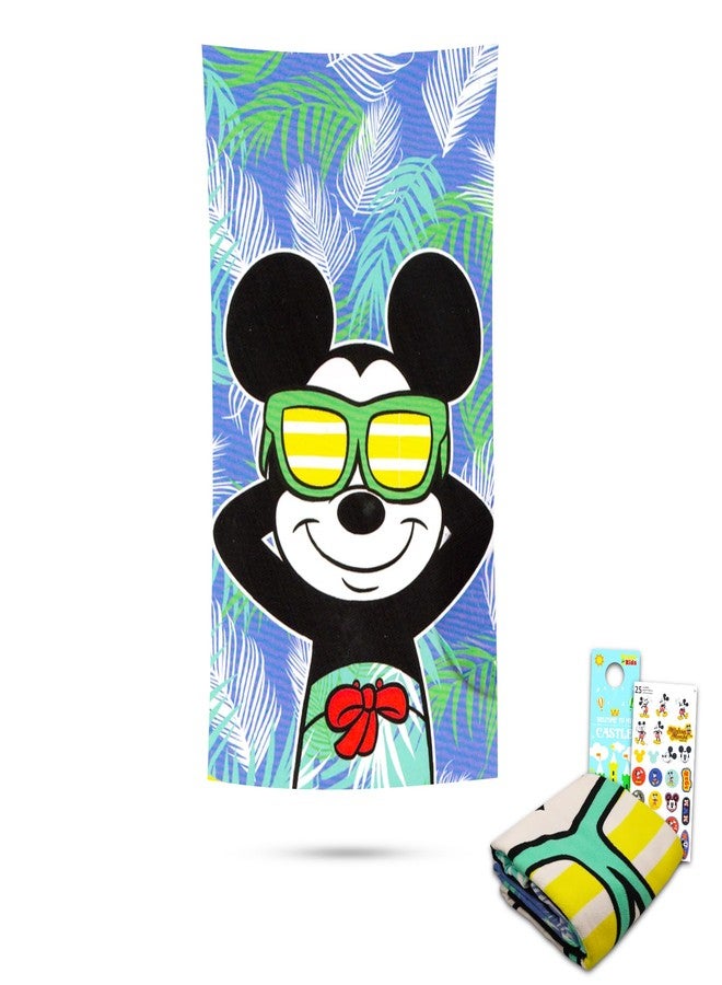 MICKEY MOUSE Disney Mickey Mouse Beach Towel Set - Bundle with 27" x 54" Mickey Beach Towel and More | Mickey Mouse Beach Accessories - Image 1