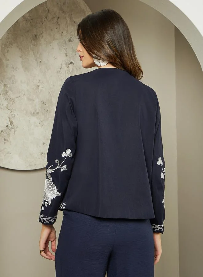 Styli Embroidered Long Sleeve Jacket