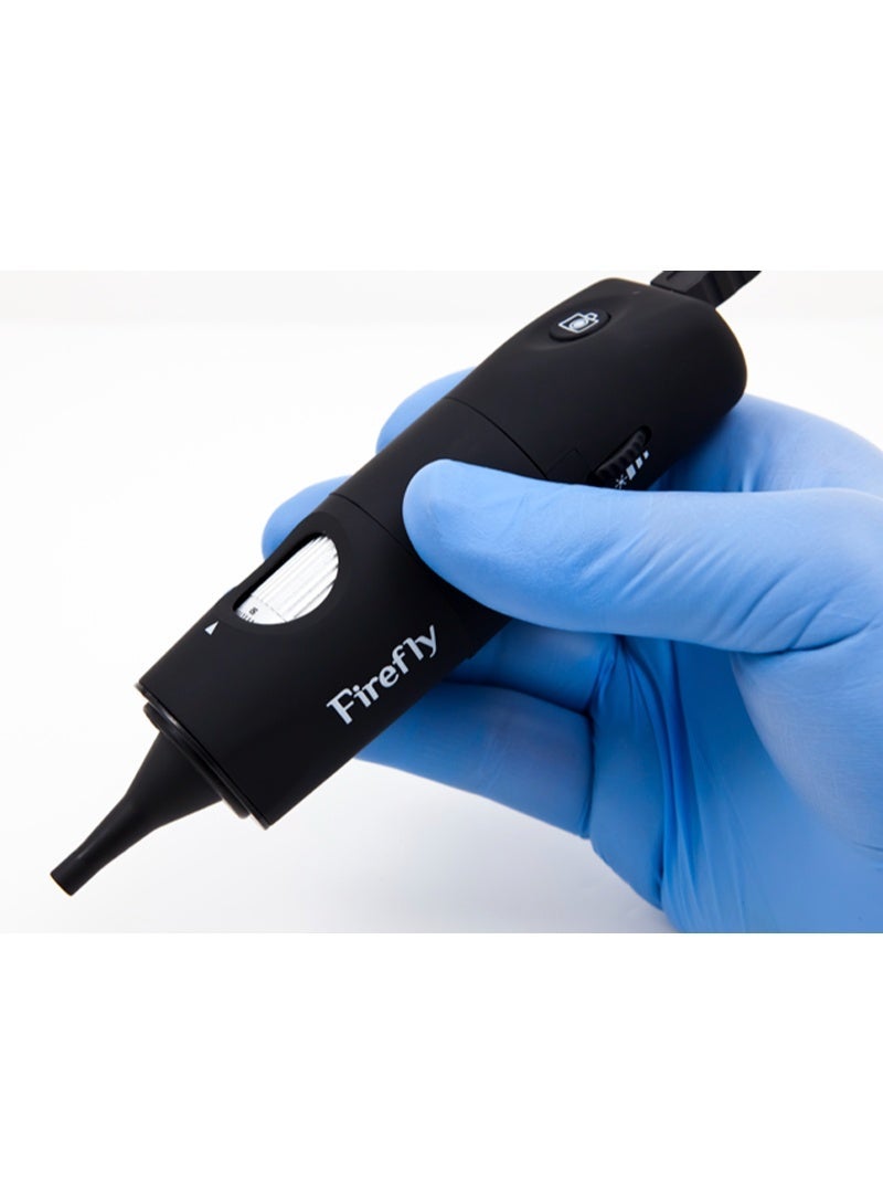 فايرفلاي منظار الأذن الرقمي المزود بفيديو منظار الأذن الرقمي المزود بفيديو Firefly DE500 هو كاميرا فيديو رقمية مخصصة، مزودة بعدسة تكبير عالية ومصابيح LED متعددة فائقة السطوع. - Image 4