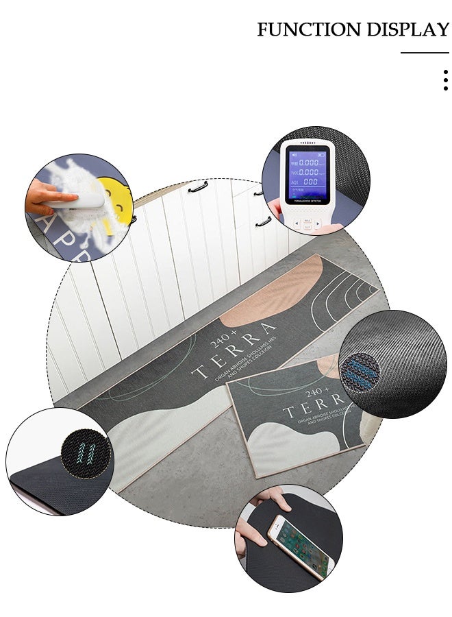 DUNISO قطعتان من سجاد ودواسات المطبخ غير القابلة للانزلاق، مجموعة سجادة مضادة للتعب في مدخل المطبخ، سجادة أرضية خلفية للمطبخ والحمام والمكتب 40*60 سم&amp;40*120 سم - Image 3