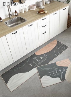 DUNISO 2PCS Non-Slip Kitchen Rugs and Mats, Anti-Fatigue Hallway Kitchen Runner Rug Set Backing Floor Mat for Kitchen Laundry Bathroom Office 40*60cm&40*120cm  - Image 5