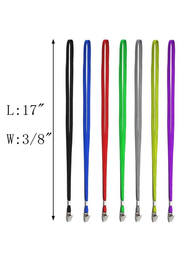 Bird Fiy 50 Pcs Lanyard Bulldog Clip 32Inch Flat Braid Neck Lanyard For Id Cards/Badges (Yellow)  - Image 4