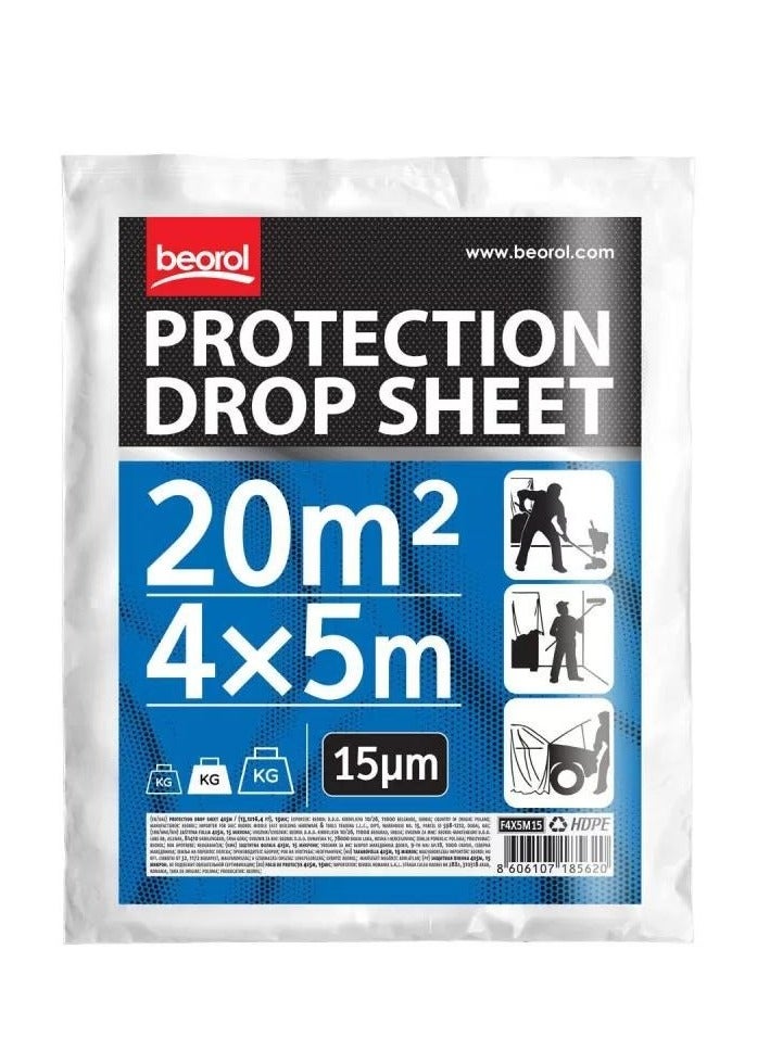 Beorol Protection Drop Sheet 4x5Mtrs 15mic F4x5M15