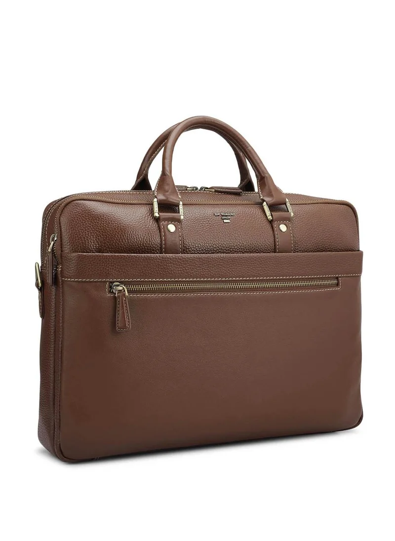 Da Milano Da Milano Genuine Leather Brown Laptop Bag