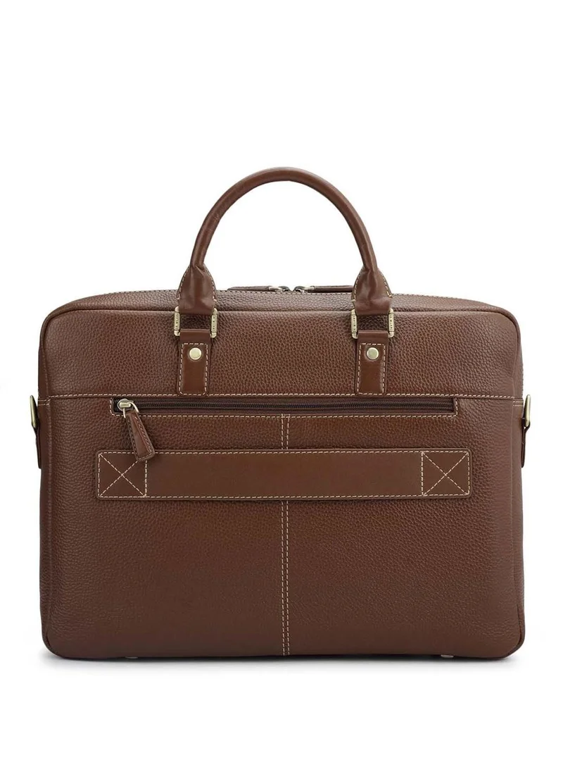 Da Milano Da Milano Genuine Leather Brown Laptop Bag