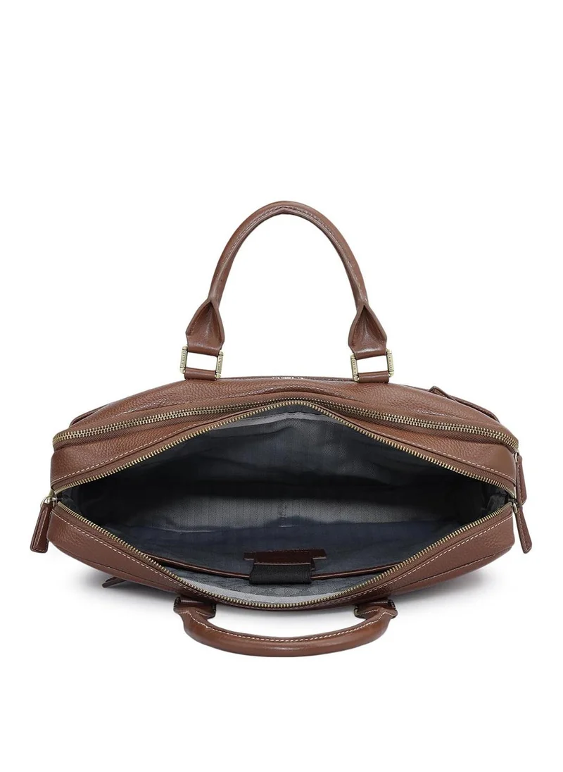 Da Milano Da Milano Genuine Leather Brown Laptop Bag