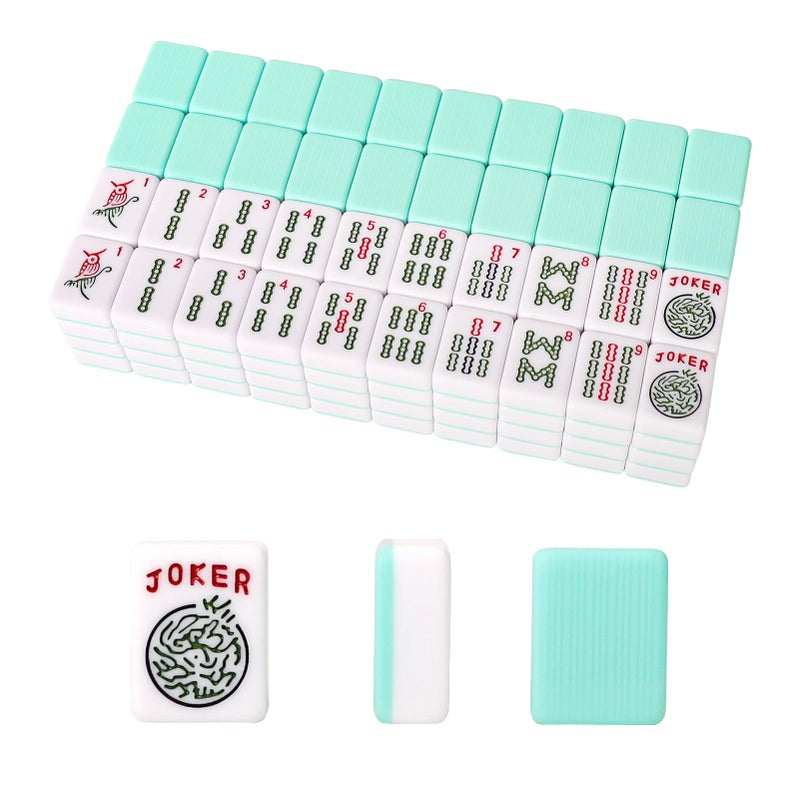 GUSTARIA American Mahjong Tiles (1.2â€,Tiles Only), 166 American Mahjong Tiles with Light Green Color - Image 1