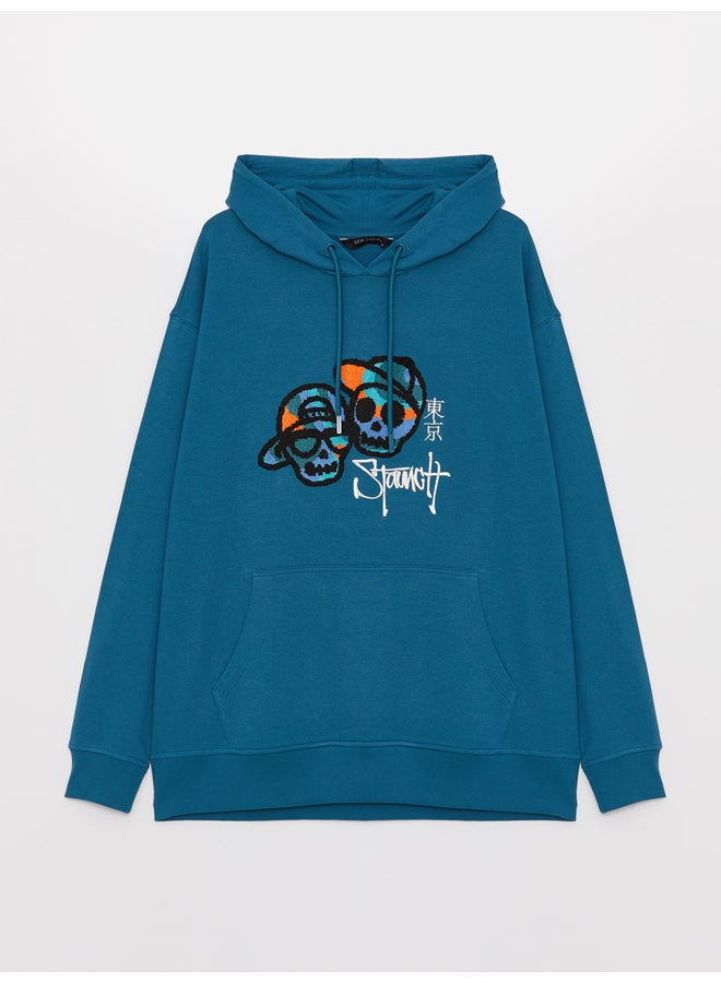 LC WAIKIKI Long Sleeve Printed Men's Thick Hoodie - Image 1