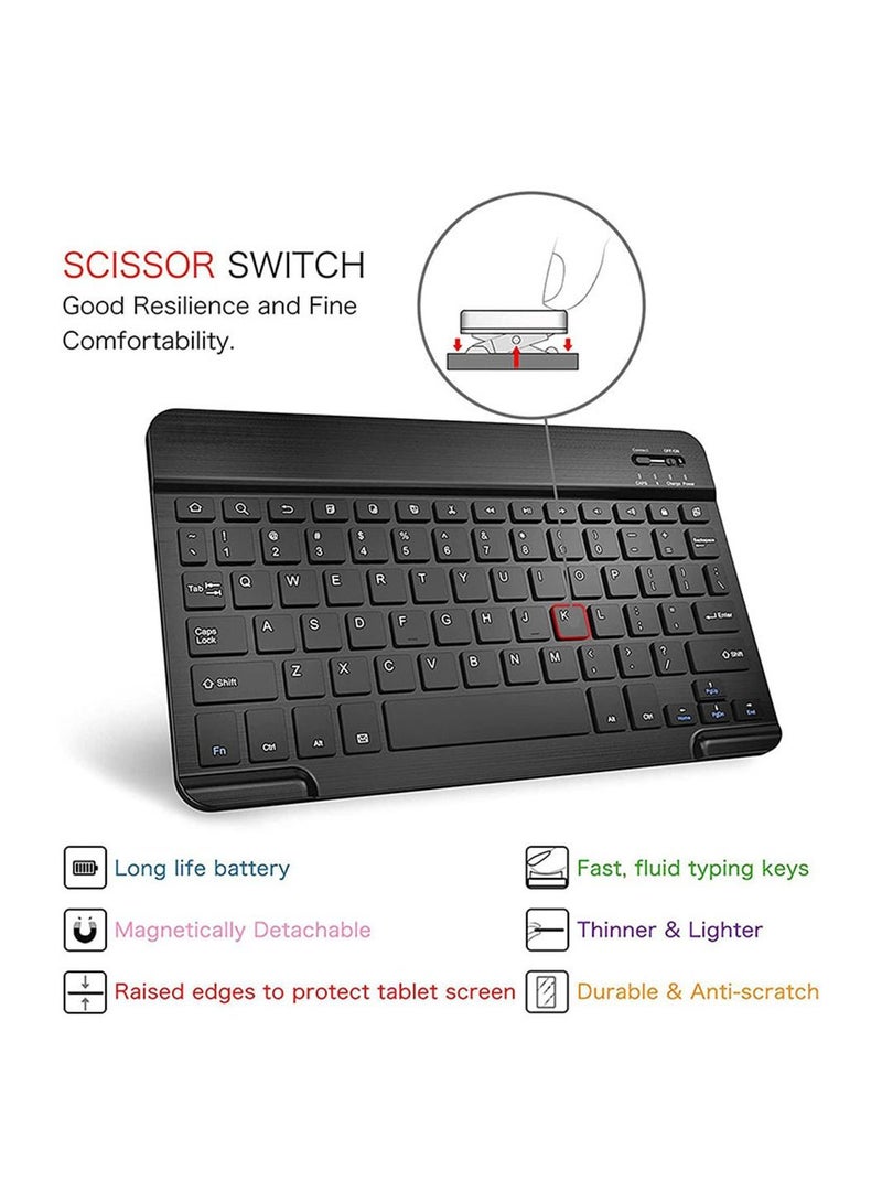 URBBKING Lightweight Smart Cover with Wireless Keyboard for Xiaomi Pad 5/5 Pro 11 inch (2021) Black - Image 4