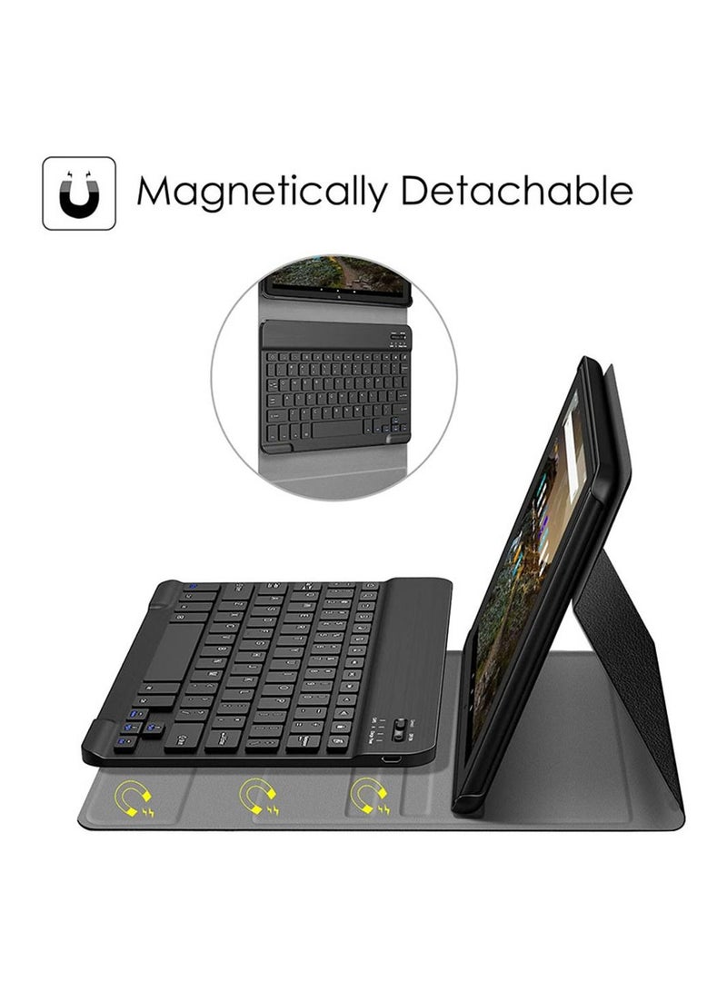 URBBKING Lightweight Smart Cover with Wireless Keyboard for Xiaomi Pad 5/5 Pro 11 inch (2021) Black - Image 2