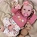 Aori Reborn Baby Dolls Girl 20 Inch Realistic Newborn Lifelike Baby Doll with HandPainted Features Weighted Cloth Body Cuddle Companion Doll with Outfits Gift for Kids 3 Collectors - Image 2