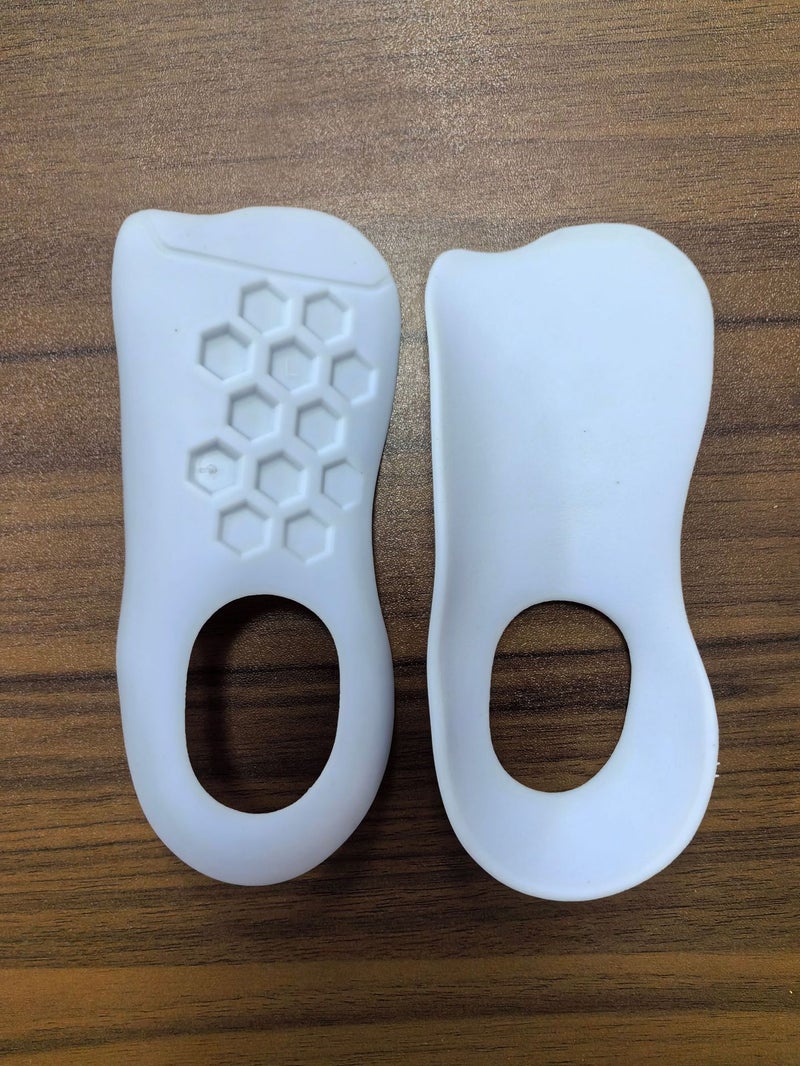 Flat Feet Orthotic Insoles Arch Support Shock Absorber White 