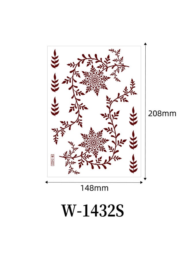 Mehendi Stickers Henna Mehendi stencil Tattoo Sticker for Hands Temporary Waterproof Mehndi Tattoo Body Art for Women & Girls - Image 1