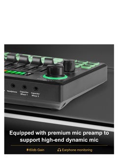 Excefore Live Sound Card Audio Mixer, Bluetooth Audio Mixer, Podcast Audio Interface with DJ Mixer Effects, Podcast Production Studio Equipment, Prefect for Streaming/Podcasting/Gaming  - Image 3