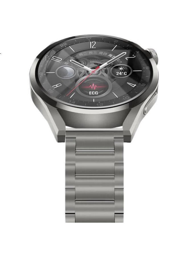 Wei Qiantu حزام ساعة ويكوانتو متوافق مع هواوي GT5/5Pro/Watch5/4/4Pro/3/3Pro/Gt4/3/2، معدن التيتانيوم النقي [ثلاثة خيوط من التيتانيوم]، 46/48 مم [رمادي تيتانيوم] - Image 2