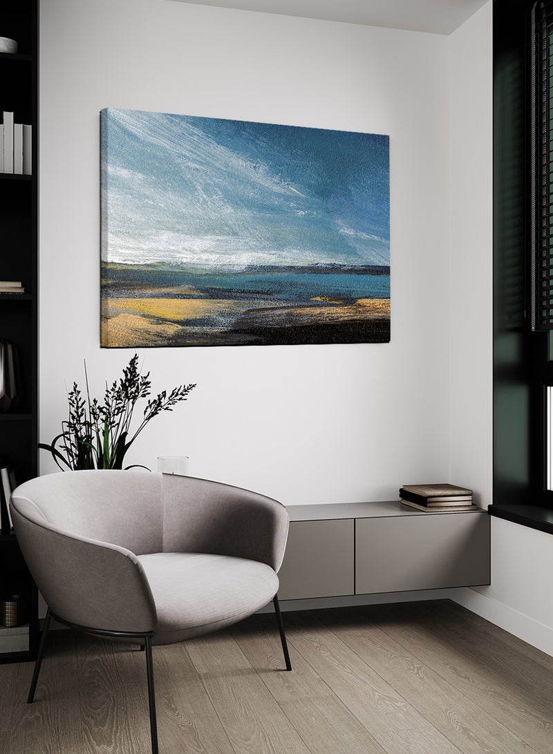 لوحة كانفاس على إطار خشبي بتصميم شاطئ - Image 1