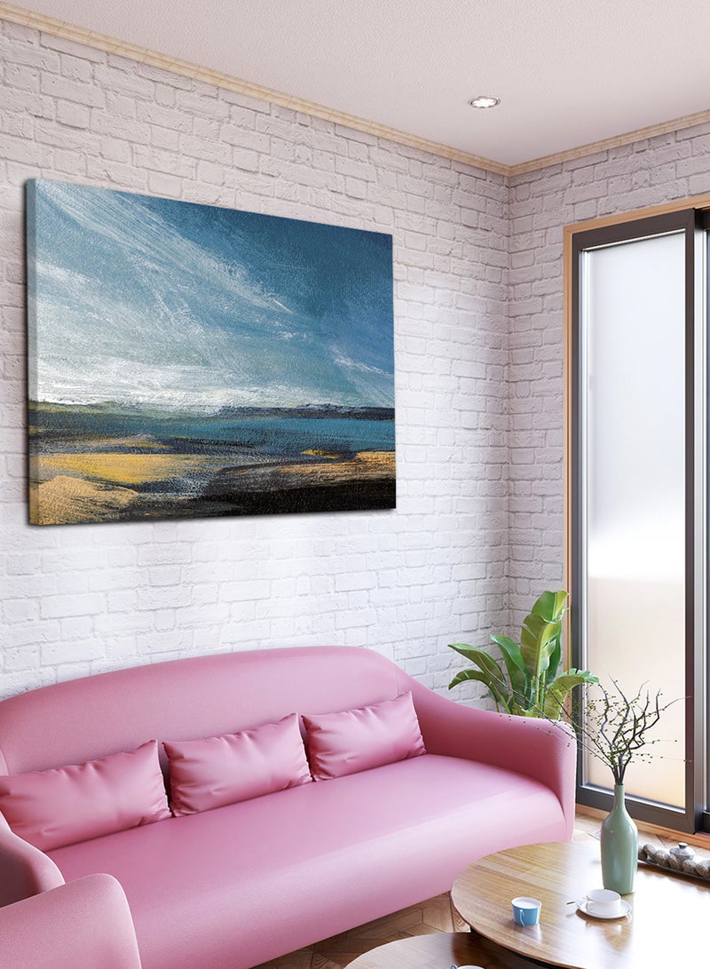 لوحة كانفاس على إطار خشبي بتصميم شاطئ - Image 3