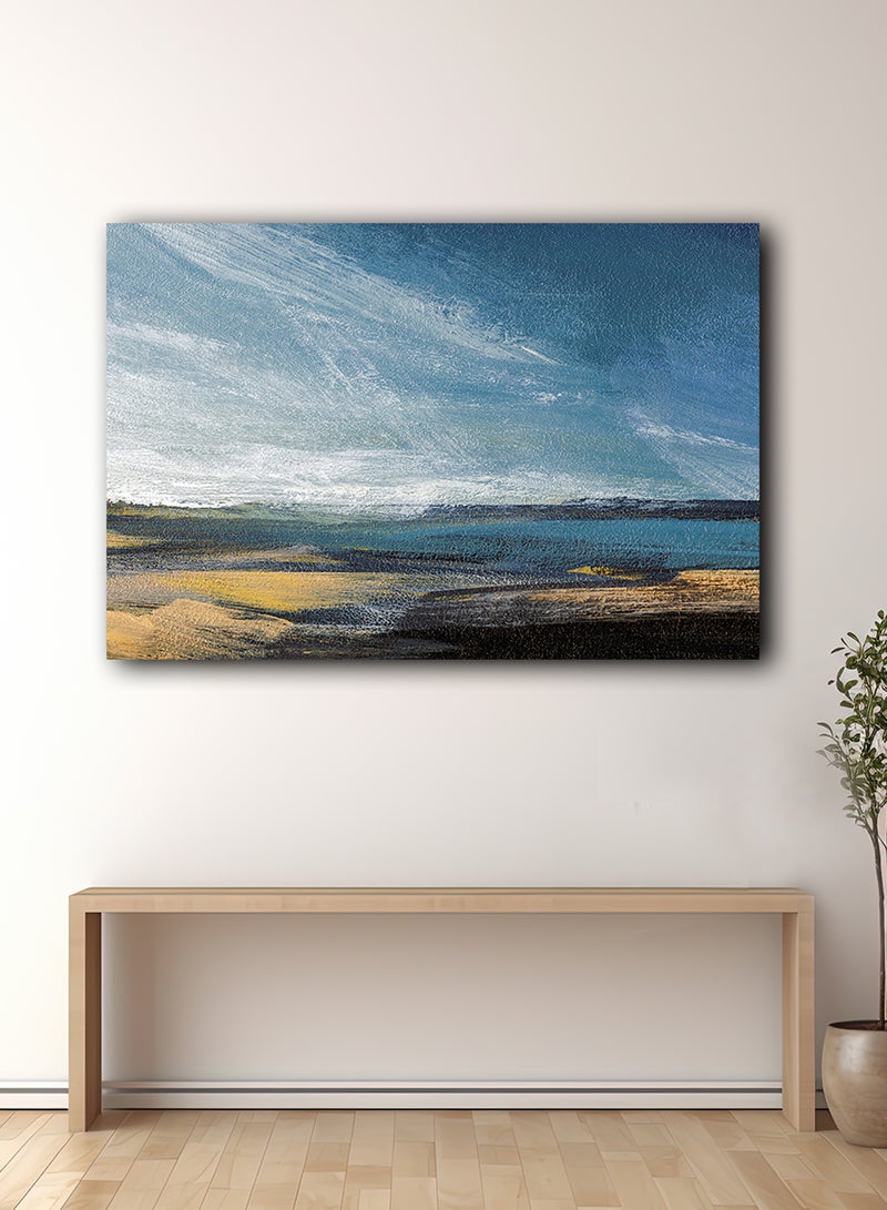 لوحة كانفاس على إطار خشبي بتصميم شاطئ - Image 2