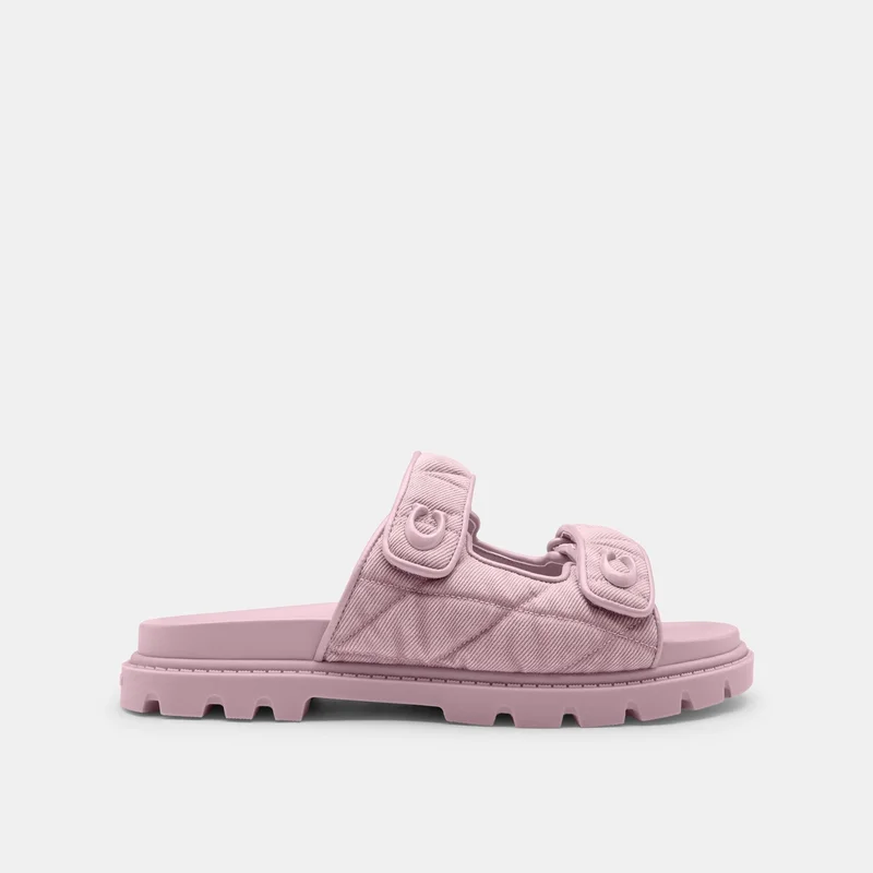 COACH Sculpted C Double Band Sandal With Quilting