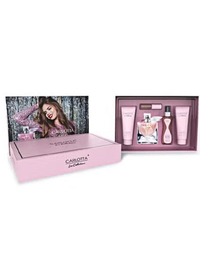 Carlotta Life is Good Set (Orange) 5 Pieces Perfume 75 ml + Shower Gel 110 ml + Body Lotion 110 ml + Perfume 10 ml + Body Spray 100 ml 