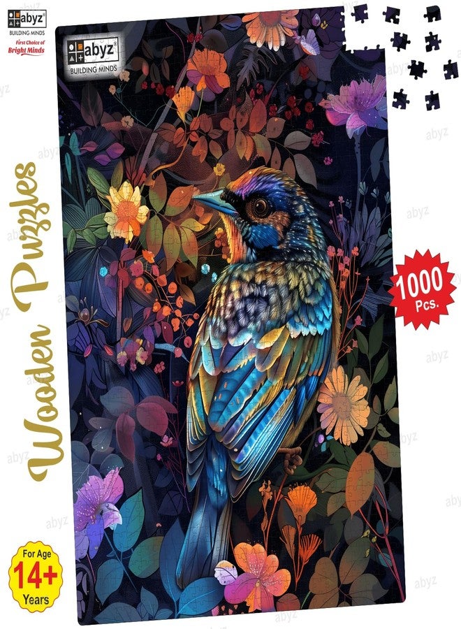 ABYZ Twilight Feathers - A Bird Among Blossoms Puzzle with 1000-Pieces Play and Learn Educational Puzzle for Kids and Children Aged 14 and Above as Well as Adults - Image 4