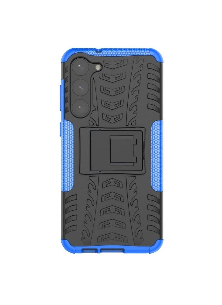 إيروريكس جراب لهاتف (Samsung Galaxy S23 + 5G) جراب هاتف من مادة TPU + PC مع حامل أزرق  - Image 3