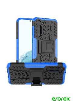 إيروريكس جراب لهاتف (Samsung Galaxy S23 + 5G) جراب هاتف من مادة TPU + PC مع حامل أزرق  - Image 1