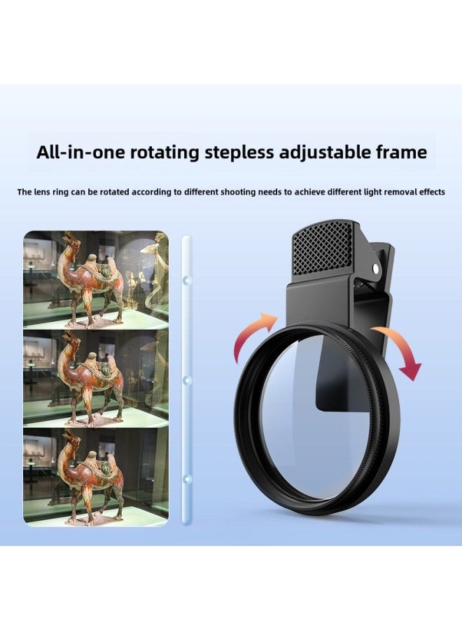 Mobile Phone Polarizer Photography Filter Photo Suitable For Huawei IPhone Apple Xiaomi Professional CPL Polarized Lens-Color:67mm Polarizer + Mobile Phone Clip + Storage Bag + Lens Cleaning Cloth  - Image 4