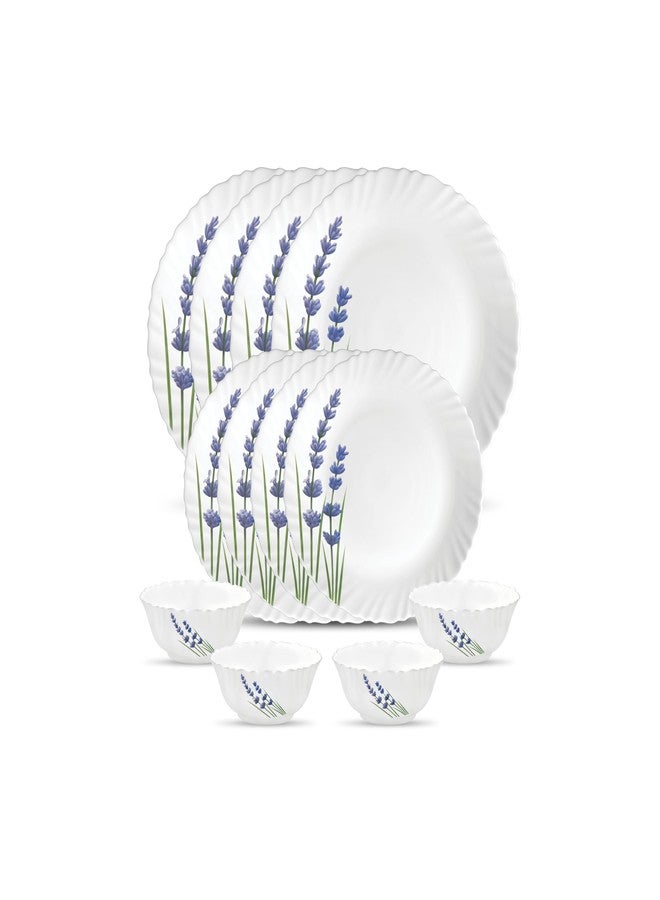 لا أوبالا طقم عشاء أوبال من مجموعة La Opala English Lavender Novo Collection، 12 قطعة، أبيض، (الموديل: LAOP/DSET/B07) - Image 1
