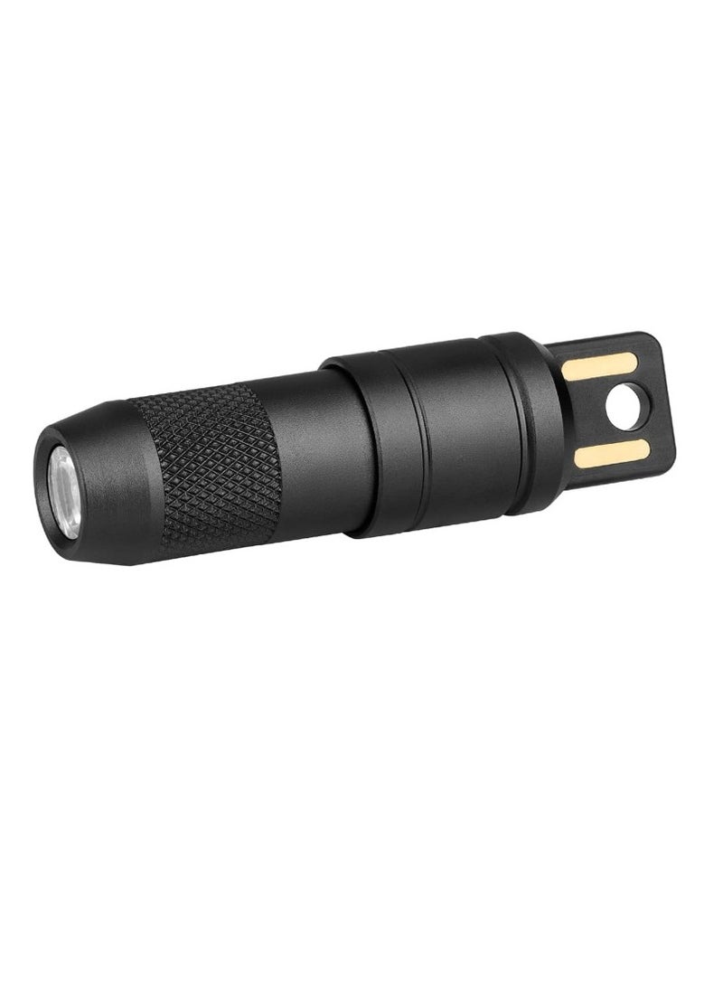 OLIGHT - EDC Rechargeable Keychain Flashlight, Lightweight Durable Pocket Flashlights, Bright Light Portable Mini Torch, Tiny LED Keyring Light With Built In Battery, (Black, Pack Of 2pcs) - Image 1