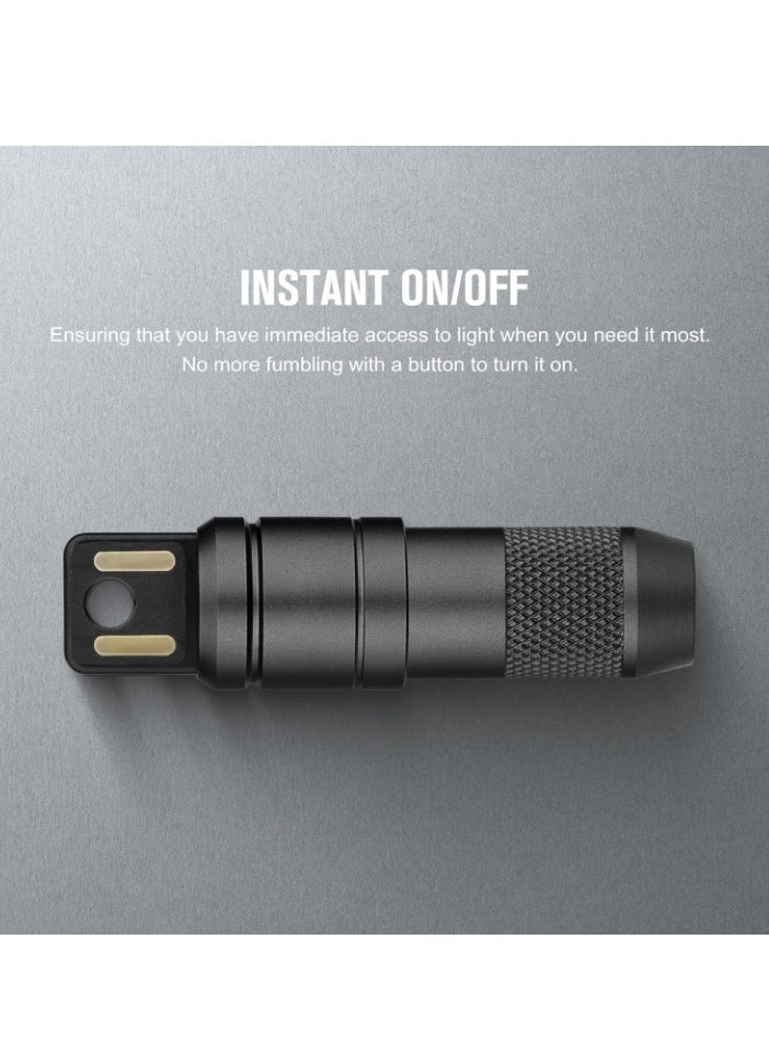 OLIGHT - EDC Rechargeable Keychain Flashlight, Lightweight Durable Pocket Flashlights, Bright Light Portable Mini Torch, Tiny LED Keyring Light With Built In Battery, (Black, Pack Of 2pcs) - Image 1
