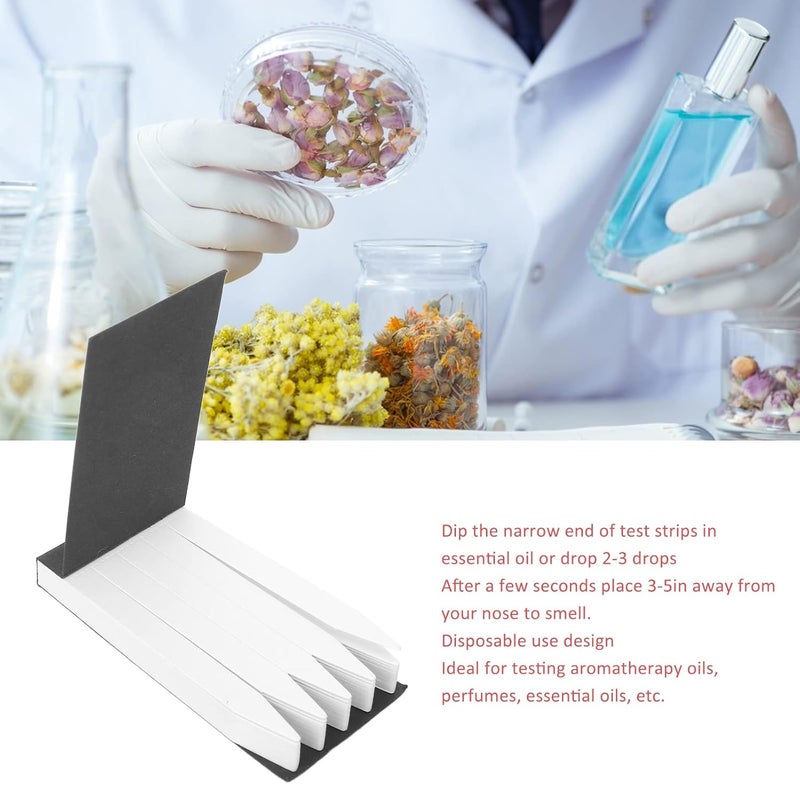 klarako 100pcs Perfume Test Paper for Aromatherapy Testing Fragrances Scents Fragrances Testing Essential Oils Strips with Black Cover - Image 5