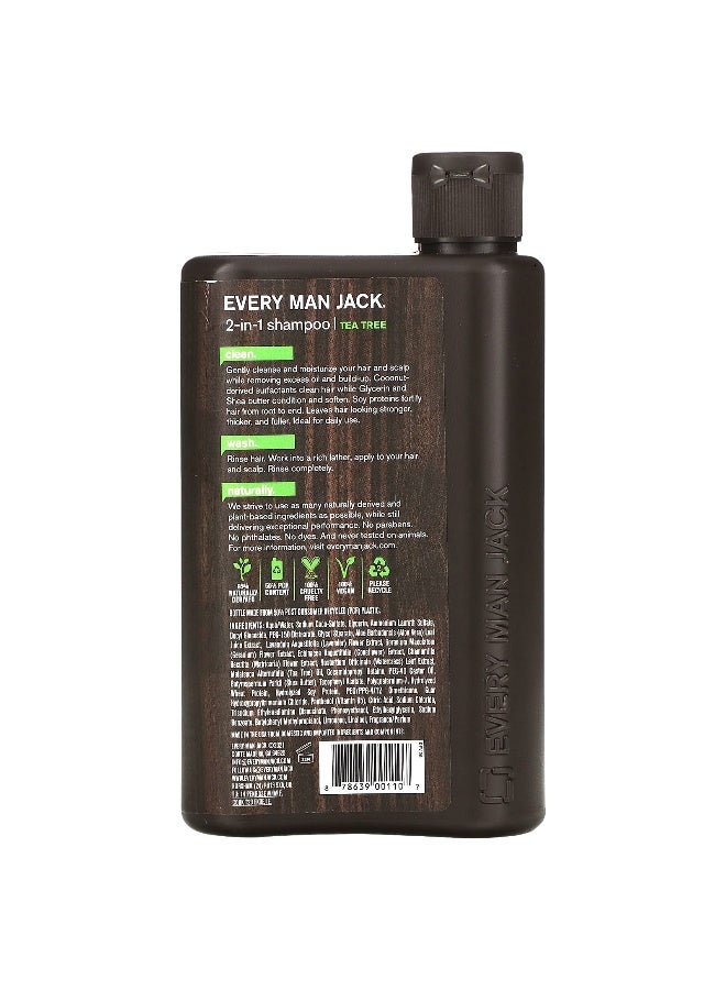 Every Man Jack Every Man Jack, 2-In-1 Thickening Shampoo & Conditioner, For Normal to Thinning Hair, Tea Tree, 13.5 fl oz (400 ml)  - Image 2