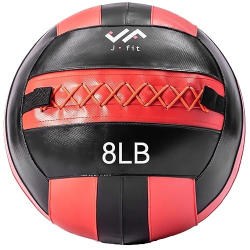 JFIT Wall Ball, Red/Black, 8 LB - Image 1