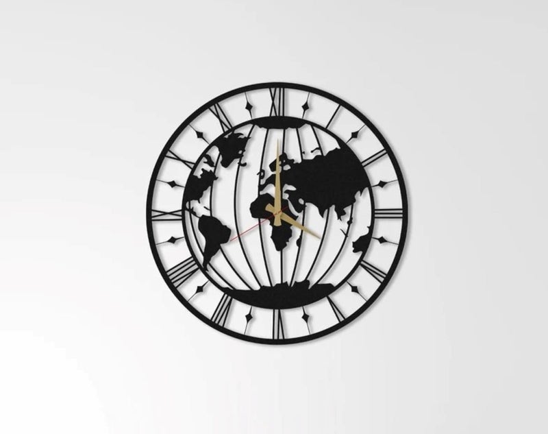 AVVIC MART Stylish Metal Analog Wall Clock for Living Room, Bedroom, Office, Kitchen, Home and Hall | Antique Fancy Big Size Modern Wall Watch for Home Decor (Style-7, 40CM) - Image 1