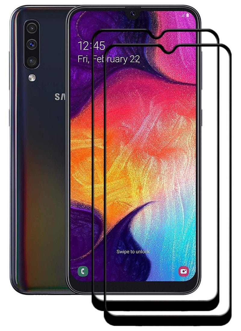 ACLIX 2 Pieces Antistatic ESD Dustproof Premium Quality High Definition Tempered Glass Screen Protector Designed For Samsung Galaxy A50 - Image 1