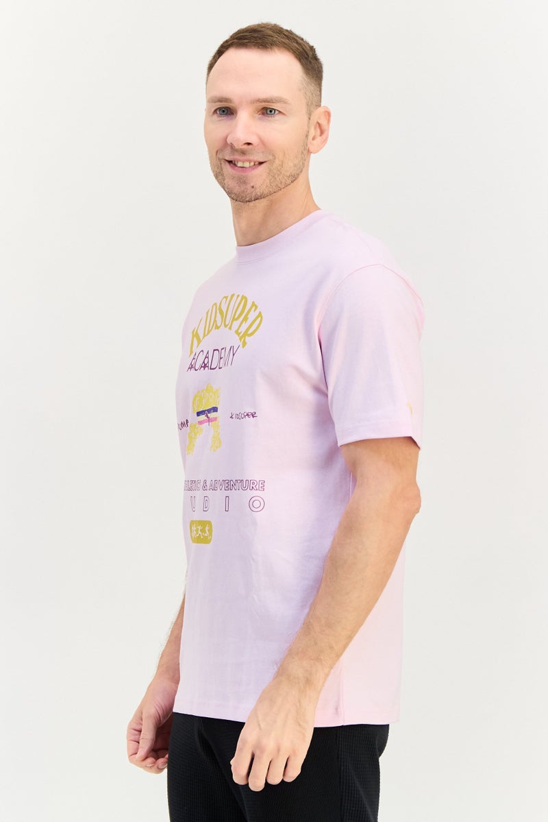 Puma X Kidsuper Men Sportswear Fit Short Sleeve Outdoor T-Shirt, Pink - Image 2