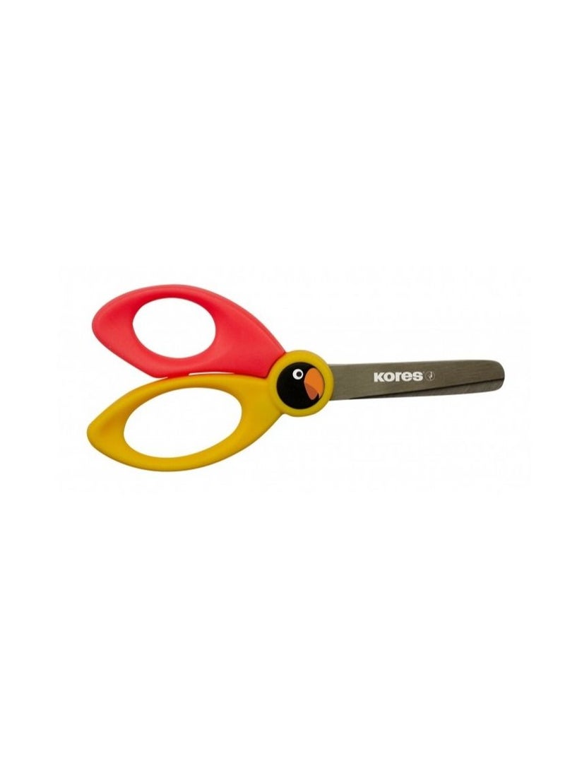 Kores Birdy Children Safety Scissor for Kids and Students, Blunt Tip and Wear-Resistant Stainless Steel, School Supplies, Pack of 1 in Assorted Colours - Image 5