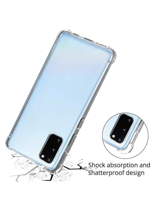 Zege for Samsung Galaxy S20 clear silicone case soft TPU transparent clear anti scratch cover with reinforced shockproof bumper edge to edge corner protection for Samsung Galaxy S20